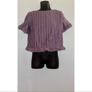 Glitter Peplum Crop Top